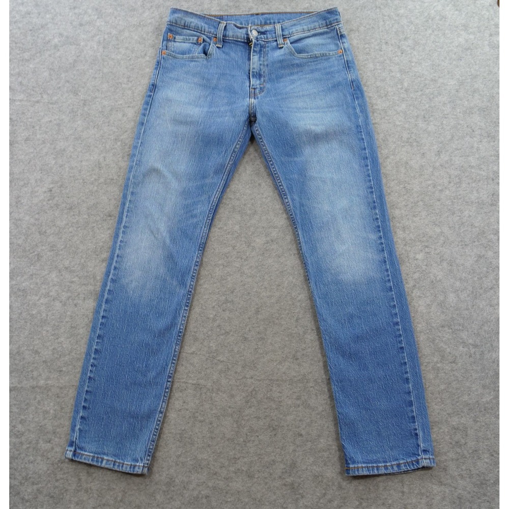 Levis 511 Mens 32 Blue Straight Leg Mid Rise Button Fly Medium Wash Zip Fly